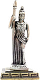 Ancient Greek Goddess Athena Statue Miniature Silver Mythology Figurine Model
