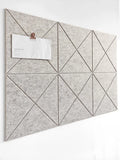 6 PCS 24x36 Inch Barista Felt Wall Tiles Bulletin Board Cork Alternative Pin Model