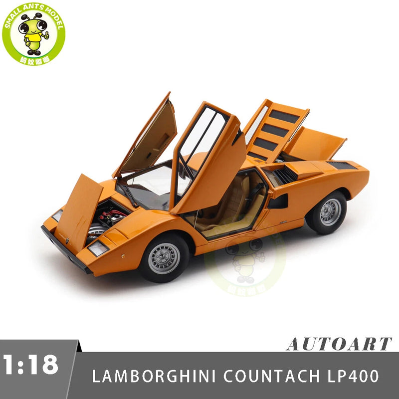 1/18 Lamborghini Countach LP400 AUTOart 74647 Orange Diecast Model Car Model