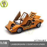 1/18 Lamborghini Countach LP400 AUTOart 74647 Orange Diecast Model Car Model