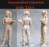 1/20 Female Mechanic Unassembled Unpainted Resin Figure Model Model