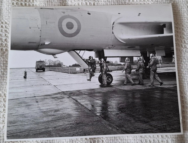 Photograph of Avro Vulcan B2 Crew Ready to Board  230 OCU 1960s Model