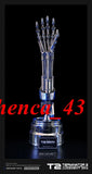 1:1 Scale Terminator T800 Mechanical Arm Model Exquisite Ornament with LED Base Model