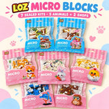LOZ Micro Blocks 7 Sealed Kits 150+ Pieces Animals Burger & Donut Shops Model