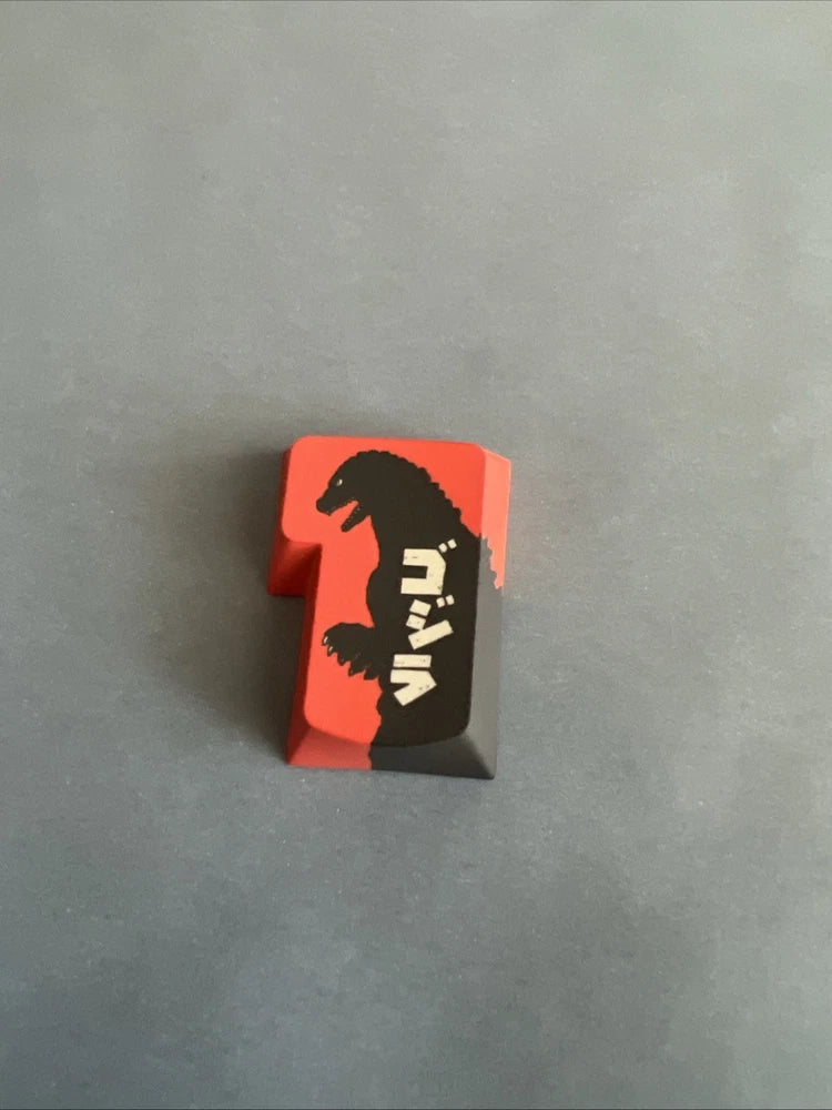 Godzilla Enter Artisan Keycap Keytok Studio R2 R3 Row Gaming Keyboard Anime PBT Model