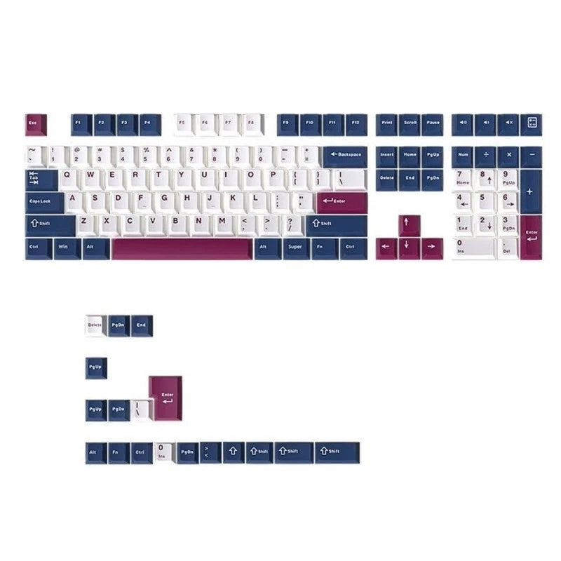 126Pcs PBT Mech Soldier Keycap Double Shot Key Cover for Mechanical Keyboards Model