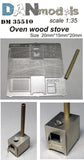 Dan Models 35510 - 1/35 Oven Wood Stove with Hob on a Scale New in Box Model