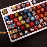 Anime 108 Keys Dragon Ball PBT Keyboard Keycap for Cherry MX Mechanical Keyboard Model