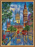 Bead embroidery kit Fires of the big city needlework kit canvas beadwork pattern Model