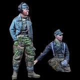1/35 German Waffen-SS Tank Crew RESIN FIGURE MODEL KIT Unassembled Unpainted NEW Model