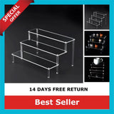 Acrylic Display Risers 1-5 Tier Clear Shelf Stand for Figurine Perfume Model