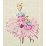 Klart counted cross stitch kit "Mother and Daughter" 17x19cm, DIY Model