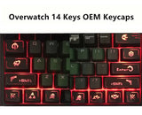 OW Overwatch Keycap Numeric Backlit OEM Keycaps for Cherry MX Gaming Keyboard Model