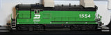 HO Scale - ATLAS CLASSIC SILVER 10 003 943 BURLINGTON NORTHERN GP7 Sound Ready Model
