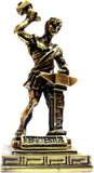Ancient Greek God Hephaestus Statue Miniature Gold Mythology Figurine Model