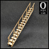 1:48 Scale  24"  Open Staircase Kit (unpainted wood) PNWM Model
