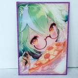 Sucrose Pizza Waifu Card Glitter Purple Anime Wall Art Oversized Board A5 Model
