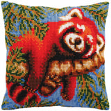 CdA stamped cross stitch kit cushion "Red panda" 5272, 40x40cm, DIY Model