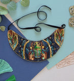 DIY Jewelry Making Kit Bead Embroidery Craft Set Emerald Talisman Handmade Gift Model