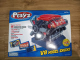 Playz V8 Combustion Engine Model Building Kit STEM Hobby Toy for Kids & Adults! Model