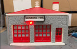0 scale 1:48 Plasticville Fire Station "Rock Look" Conversion Kit- Cinder Shops Model