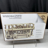 Wooden City London Double Decker Bus Mechanical Model Kit WR 303 NEW Model