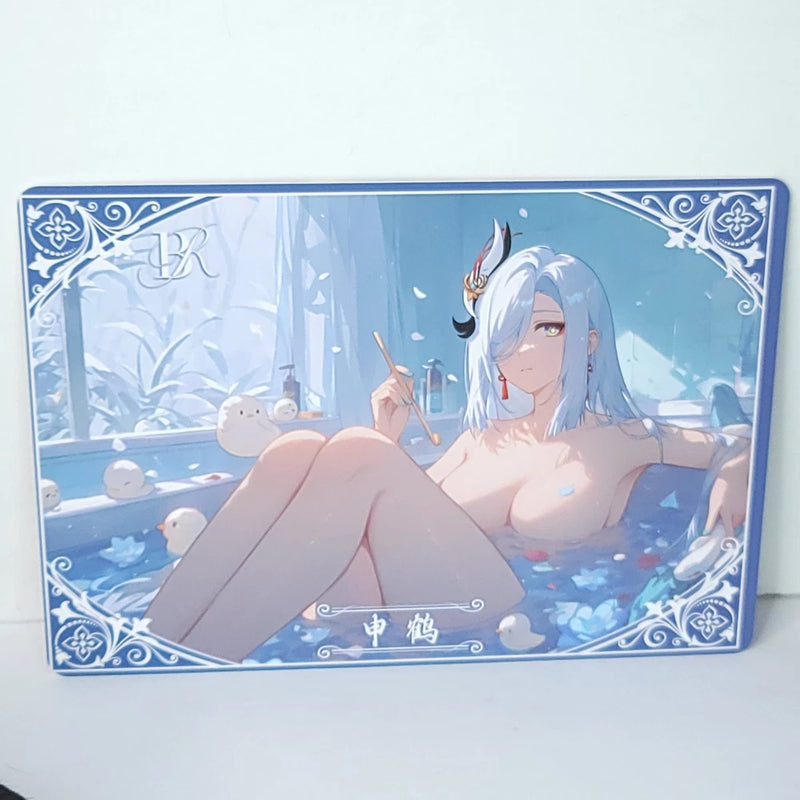 Shen He Bath Premium Waifu Card Anime Girl Wall Art Oversized Board A5 Model