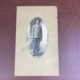 Antique African American Photograph Early 20th Century , Pic 5x3, Board 9 X 5.5 Model
