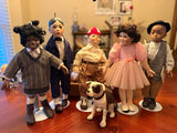 Hamilton Collection 5 Little Rascals Dolls with Display Stands & Petey The Pup Model