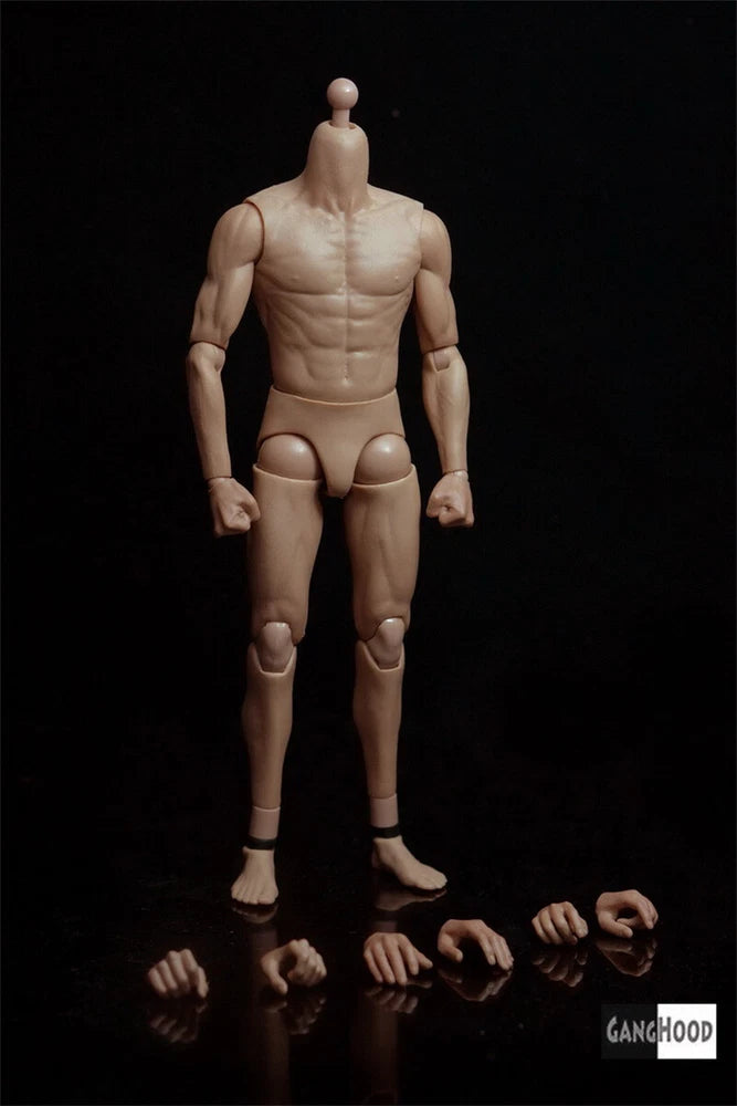 1/6 G002 Asian Male Bruce Lee Body Muscle Action Figure For 1/6 Head Model Model