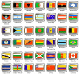 Flag Italian Charm - Pick from 200+ Countries & 50 US States - Bracelet Charms Charms