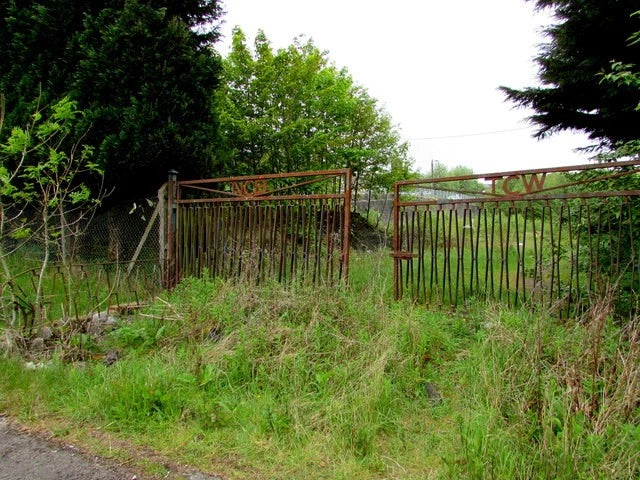 Photo 6x4 Rusty gates at the entrance to a former National Coal Board sit c2017 Model