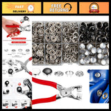 100 Set Pearl Snaps Button Kit with Fastener Pliers - Craft Sewing Supplies Model