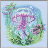 Aine counted cross stitch kit "Baby Jellyfish", 15x15cm Model