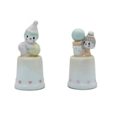 Precious Moments Figurine: 100668 Thimble Clowns (7") Set of 2 Model