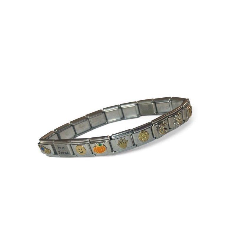 Italian Charm Bracelet Nominoro BlinQ Bella Charms Stainless Steel Y2K Vintage Charms