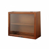 Figurine Display Case Sturdy Wood Figurine Display Cabinet Glass Door Storage Model