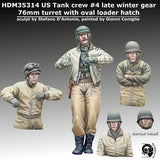 HD 1/35 US Tank Crew #4 Late Winter Gear for 76mm Turret with Oval Loader Hatch Model
