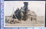Old Wooden Plank Home Architecture Building Vintage BW Photo Snapshot Model