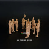1/64/72/87 Modern Press Interview Crew 11Pcs Unpainted Media Reporter Model Kit Model