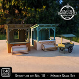 Pacific Northwest Miniatures - 1:48 Scale Building Kit "Market Stalls" Model