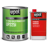 U-POL 1 Liter Gray High-Build Urethane Primer 2251 + 2327 Standard Hardener Kit Model