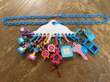 Vintage 80s Plastic Clip On Bell Charms Pack Of 12 Charms New On Card Abacus Charms