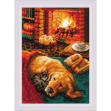 Riolis counted cross stitch kit "By the fireplace", 21x30cm, DIY Model