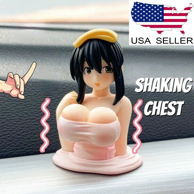 Shaking Chest Kanako Car Dashboard Decoration Anime Sexy Doll Figurine Gift Model