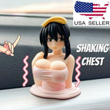 Shaking Chest Kanako Car Dashboard Decoration Anime Sexy Doll Figurine Gift Model