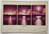 Apollo 17 Crew SIGNED Lift-Off Photo Board JSA LOA Cernan Evans Schmitt NASA Model