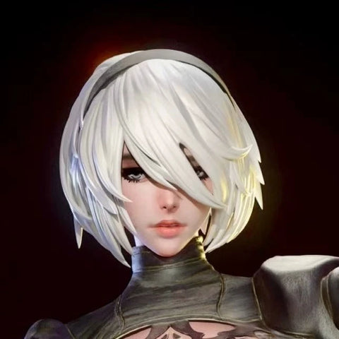 1/6 1/12 1/18 scale Game 2B Girl Head Sculpt Carved Model Toys Model