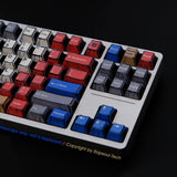 Blue Red Anime Manga Keycap Set PBT Hand-drawn For Cherry MX Mechanical Keyboard Model
