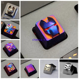 1PC Personalized Iron Man Mask Titanium Alloy Keycap ESC Key Cap for MX Keyboard Model